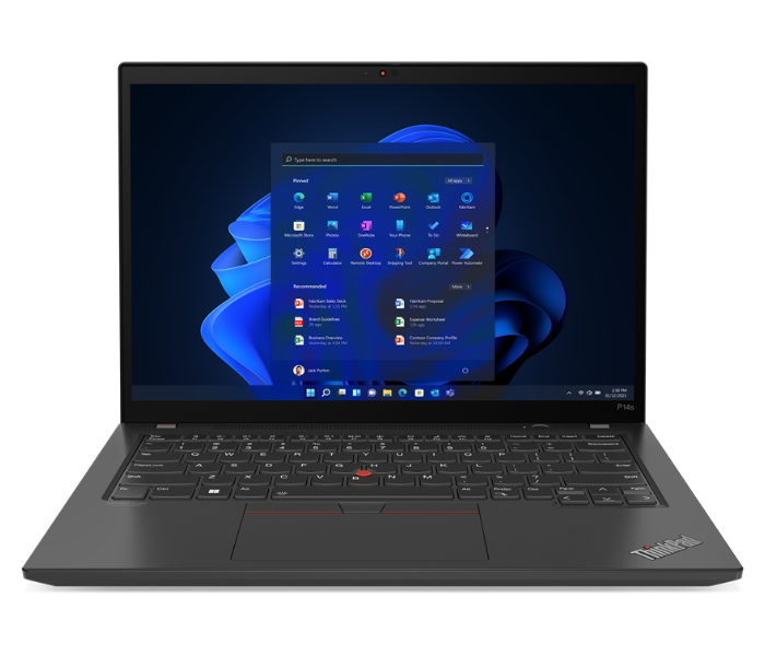 Lenovo ThinkPad P14S laptop front-facing